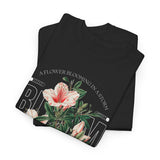 Bloom Stronger Floral Graphic Unisex Heavy Cotton Tee Comfortable Motivational Streetwear Inspirational Empowerment T Shirt Perfect Gift for Nature Lovers Self Growth Casual Wear