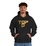 Top G Andrew Tate Graphic Hoodie Black Unisex Streetwear Motivational Hustle Pullover Sweatshirt Gold Typography Design