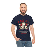 Monsters Skull Guardians Gothic Horror Unisex Heavy Cotton Tee Dark Graphic Halloween Streetwear Bold Vintage Skull T Shirt