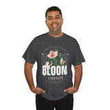 Bloom Stronger Floral Graphic Unisex Heavy Cotton Tee Comfortable Motivational Streetwear Inspirational Empowerment T Shirt Perfect Gift for Nature Lovers Self Growth Casual Wear