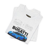 Blue Hypercar Artwork Unisex Heavy Cotton Tee High Speed Performance Inspired Streetwear Graphic Shirt For Car Enthusiasts And Automotive Art Collectors