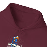 Cosmic Catalyst Unisex Heavy Blend Hooded Sweatshirt Futuristic Sci Fi Space Astronaut Graphic Hoodie Cyberpunk Streetwear Bold Galaxy Design Alpha Mindset Fashion