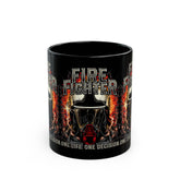 Firefighter Motivational Coffee Mug One Life One Decision Courage Quote Bold Firefighter Design Tribute To Heroes Gift For Firefighters, First Responders, And Everyday Warriors