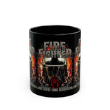 Firefighter Motivational Coffee Mug One Life One Decision Courage Quote Bold Firefighter Design Tribute To Heroes Gift For Firefighters, First Responders, And Everyday Warriors