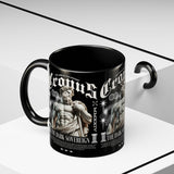 Cronus The Dark Sovereign Accent Coffee Mug 11oz 15oz Greek Mythology Statue Graphic Gothic Streetwear Bold Artistic Ceramic Cup