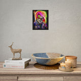 Calavera Punk Skull Matte Vertical Poster Vibrant Neon Gothic Wall Art Punk Rock Decor For Tattoo Studios Music Lovers Halloween Festival Rooms And Alternative Art Collectors