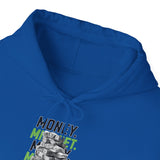 Money Mindset Unisex Heavy Blend Hooded Sweatshirt Graphic Hoodie Black Hustle Grind Wealth Entrepreneur Motivational Streetwear Bold Artistic Fashion Outfit