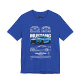 Blue Apex Muscle Coupe Blueprint Art Unisex Heavy Cotton Tee Powerful Street Machine Graphic Shirt for Car Lovers and Collectors