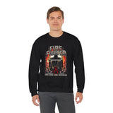 Firefighter Courage Sweatshirt One Life One Decision Unisex Heavy Blend Crewneck Bold Firefighter Design Motivational Streetwear Tribute To Heroes Perfect Gift For Firefighters And Everyday Warriors