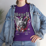 Money Bright Unisex Heavy Cotton Tee Angel Statue Graphic Gothic Streetwear Red Neon Aesthetic Artistic Fashion Statement T Shirt