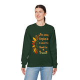 Unisex Ho’oponopono Sunflower Crewneck Sweatshirt Heavy Blend Pullover Healing Affirmation Spiritual Gratitude Mindfulness Positive Energy Apparel