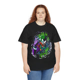 Vibrant Comic-Symbiotic Madness Unisex Heavy Cotton Tee Bold Gothic Streetwear Dark Psychological Art Design Intense Graphic Statement Shirt for Visionaries and Creators