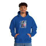 Sculptural Future Statue Art Graphic Unisex Heavy Blend Hooded Sweatshirt Cosmic Greek Goddess Abstract Bold Streetwear Hoodie