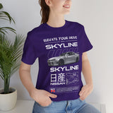 Japanese Performance Coupe Skyline Inspired Unisex Streetwear Tee High Speed Racing Car Graphic Shirt JDM Culture Drift Style Automotive Art Design For Car Lovers Urban Fashion