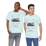 Ultra Sleek Performance Sports Coupe Blueprint Art Unisex Heavy Cotton Tee for Car Lovers and Streetwear Fans