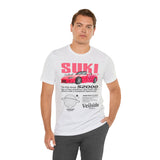 Pink Custom Roadster Blueprint Art Unisex Heavy Cotton Tee Retro Tuner Inspired Streetwear Graphic Shirt for Car Lovers and Daily Casual Wear