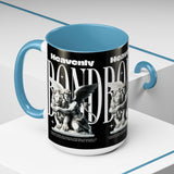 Heavenly Bond Accent Coffee Mug 11oz 15oz Angel And Lion Statue Spiritual Artistic Graphic Ceramic Cup Bold Motivational Streetwear Inspired Fashion Drinkware