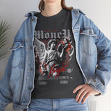 Money Bright Unisex Heavy Cotton Tee Angel Statue Graphic Gothic Streetwear Red Neon Aesthetic Artistic Fashion Statement T Shirt