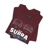 Graffiti Street Art A90 Tuner Car Graphic Unisex Heavy Cotton Tee for Drift Fans Performance Lovers and Urban Streetwear Style