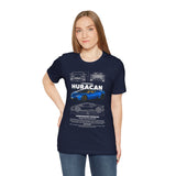 Exotic Blue Supercar Roadster Blueprint Art Unisex Heavy Cotton Tee Premium Streetwear Car Enthusiast Gift Performance Inspired Design Shirt