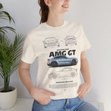 Silver Grand Tourer Coupe Artwork Unisex Heavy Cotton Tee High Performance Inspired Streetwear Graphic Shirt For Car Lovers And Modern Automotive Art Fans
