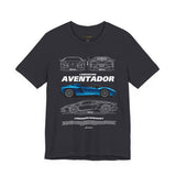 Blue Supercar Roadster Inspired Side Profile Art Unisex Tee Luxury Performance Streetwear Graphic Shirt