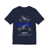 YZ Motocross Dirt Bike Blueprint Graphic Unisex Heavy Cotton Tee Off Road Racing Inspired Streetwear Gift for Riders and Bike Lovers