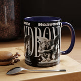 Heavenly Bond Accent Coffee Mug 11oz 15oz Angel And Lion Statue Spiritual Artistic Graphic Ceramic Cup Bold Motivational Streetwear Inspired Fashion Drinkware