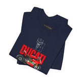 Italian Superbike 1199 Inspired Racing Motorcycle Blueprint Graphic Unisex Heavy Cotton Tee Premium Streetwear T Shirt for Riders Bikers Enthusiasts and Everyday Wear