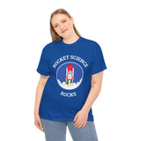 Rocket Science Rocks Unisex Heavy Cotton Tee Space Exploration T Shirt Astronomy STEM Education Science Lover Gift Astronaut Geek Nerd Graphic Top