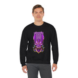 Bills Samurai Unisex Heavy Blend Crewneck Sweatshirt Futuristic Neon Japanese Warrior Design Bold Cyberpunk Streetwear Aesthetic Artistic Fleece Wearable Art for Creators Dreamers and Anime Lovers