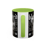 Blessed Angel Statue Graphic Accent Coffee Mug 11oz 15oz Gothic Streetwear Aesthetic Spiritual Artistic Ceramic Drinkware