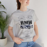 Blue Track Ready Performance Coupe Artwork Unisex Heavy Cotton Tee High Speed Racing Inspired Streetwear Graphic Shirt For Car Enthusiasts And Motorsport Art Fans