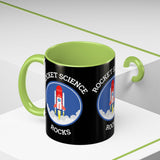 Rocket Science Rocks Accent Coffee Mug 11oz 15oz Space Lover Science Gift Black White Two Tone Ceramic Cup