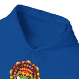 Kathakali Unisex Hoodie Heavy Blend Pullover Sweatshirt Kerala Traditional Dance Art Graphic Indian Culture Onam Festival Heritage Malayalam Design