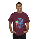 Galactic Dream Astronaut Neon Art Unisex Heavy Cotton Tee Bold Cosmic Streetwear Graphic T Shirt Vibrant Space Design Comfortable Classic Fit Everyday Wear Perfect Gift for Sci Fi Lovers and Creative...