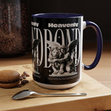 Heavenly Bond Accent Coffee Mug 11oz 15oz Angel And Lion Statue Spiritual Artistic Graphic Ceramic Cup Bold Motivational Streetwear Inspired Fashion Drinkware