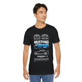 Blue Apex Muscle Coupe Blueprint Art Unisex Heavy Cotton Tee Powerful Street Machine Graphic Shirt for Car Lovers and Collectors