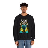 Breaking BadToxic Genius Neon Gas Mask Skull Unisex Heavy Blend Crewneck Sweatshirt Bold Cyberpunk Streetwear Fashion For Artists Rebels Gamers And Visionaries With Futuristic Neon Glow Design