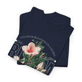 Bloom Stronger Floral Graphic Unisex Heavy Cotton Tee Comfortable Motivational Streetwear Inspirational Empowerment T Shirt Perfect Gift for Nature Lovers Self Growth Casual Wear