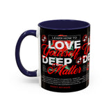 Love Yourself Deep Accent Coffee Mug 11oz 15oz Self Love Motivational Quote Cup Rose Graphic Positive Affirmation Daily Inspiration Empowerment Gift Mug