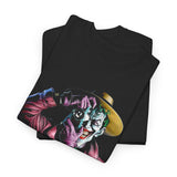 Snapshot of Madness Unisex Heavy Cotton Tee Dark Comic Art Streetwear Design Bold Neon Aesthetic Premium Graphic T Shirt Perfect for Artists Dreamers and Street Culture Enthusiasts