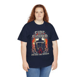 Firefighter Heroic Spirit Unisex Heavy Cotton Tee Bold Firefighter Graphic Shirt Courageous Rescue Design Motivational Streetwear Gift for Firefighters, Heroes, and Everyday Warriors
