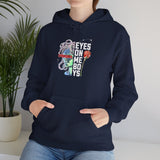 Eyes On Me Boys Medusa Hoodie Comfortable Unisex Heavy Blend Sweatshirt Mythological Streetwear Bold Empowerment Design for Self Expression Perfect Gift for Friends Birthdays Cozy Days Casual Wear