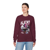 Aliens Exist UFO Graphic Unisex Heavy Blend Crewneck Sweatshirt Sci Fi Streetwear Alien Space Pullover