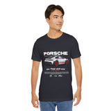 Porsche High-Performance Track Machine Blueprint Design Unisex Heavy Cotton Tee Powerful Street Racing Inspired Graphic Shirt