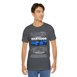 Blue Hypercar Blueprint Unisex Heavy Cotton Tee High Performance Streetwear Design for Car Enthusiasts Racers and Speed Lovers