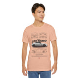 Silver Performance Coupe Artwork Unisex Heavy Cotton Tee High Speed Inspired Streetwear Graphic Shirt For Car Enthusiasts And Urban Lifestyle Fans