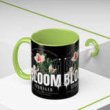Accent Coffee Mug Bloom Stronger Floral Graphic Ceramic Cup 11oz 15oz Motivational Nature Inspired Aesthetic Drinkware Gift Streetwear Fashion Accessory