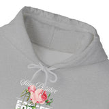 Stay Positive Forget Problems Rose Hoodie Comfortable Unisex Sweatshirt Motivational Streetwear Bold Floral Empowerment Design for Self Growth Perfect Gift for Friends Birthdays Cozy Days Casual Wear